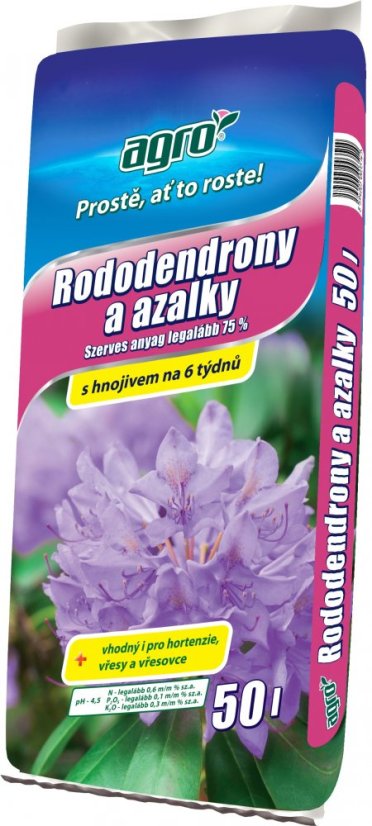 Substrát pro rododendrony 50 l AGRO